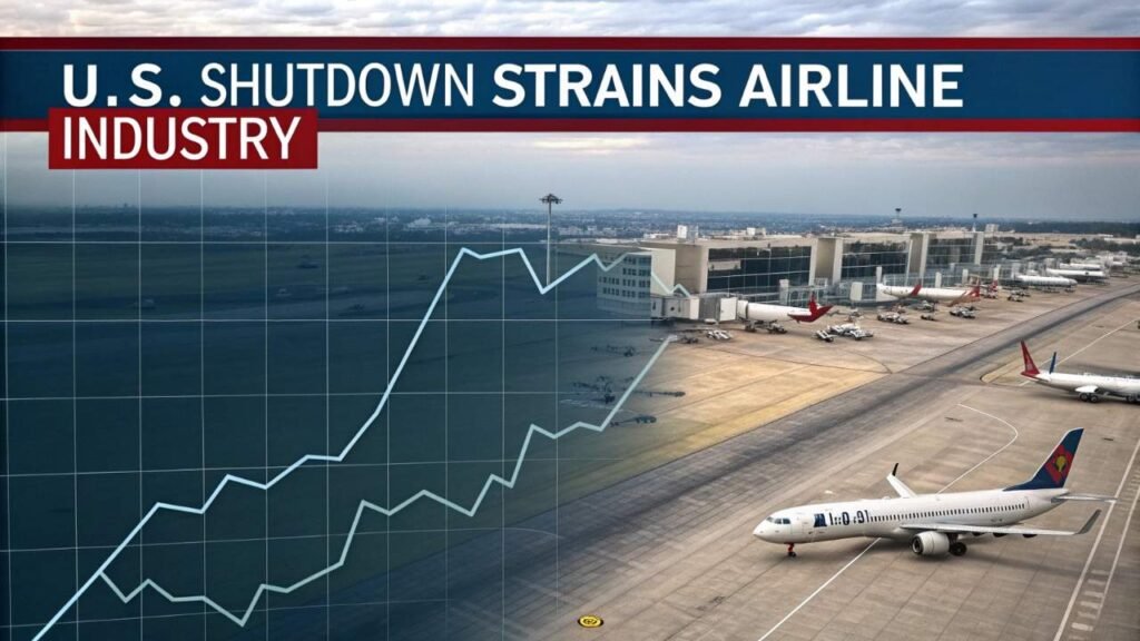 Airline stocks tumble as U.S. shutdown strains travel sector